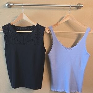 Grace and Lace Tank Top Set Black Lilac